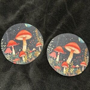 Witchy Mushroom Car Coatsers